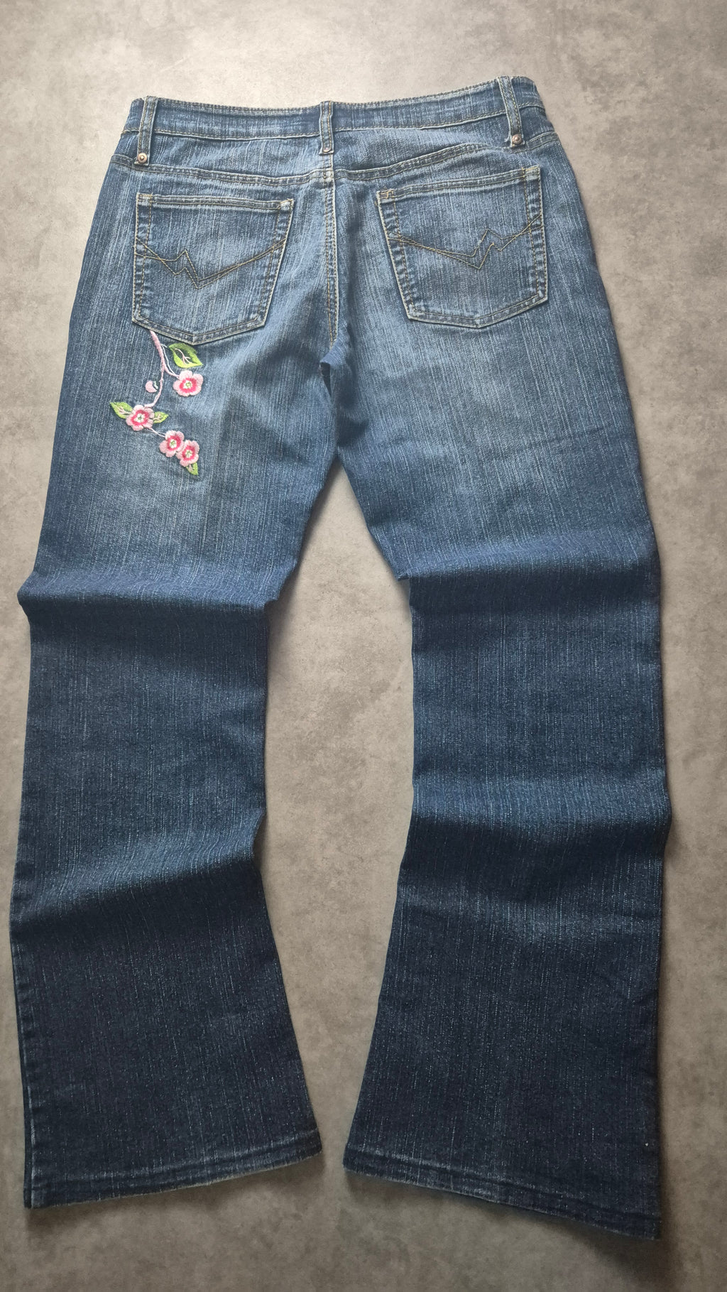 Y2K Jeans – Blumen & Palmen