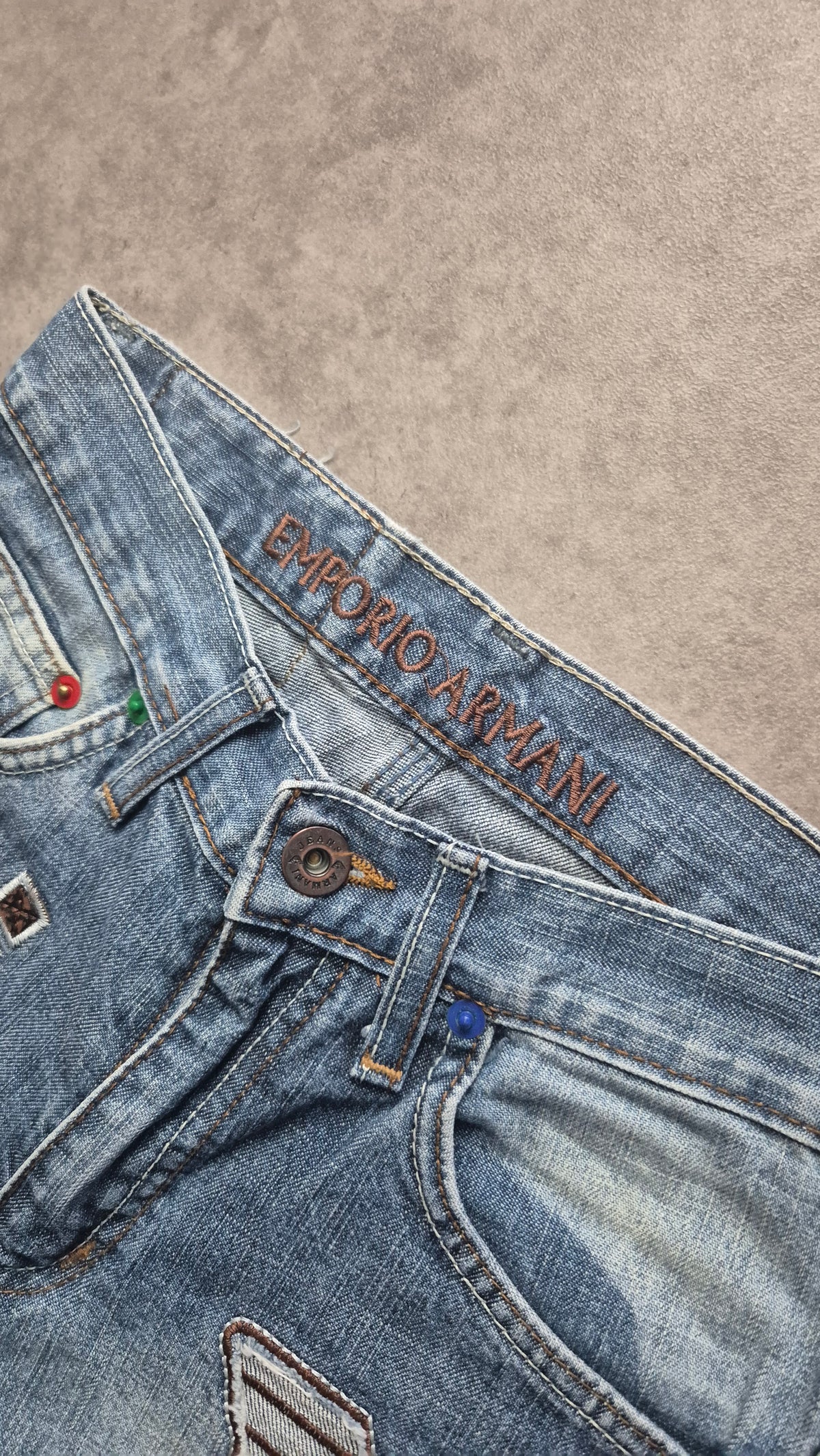 Armani Big Print Jeans (S)